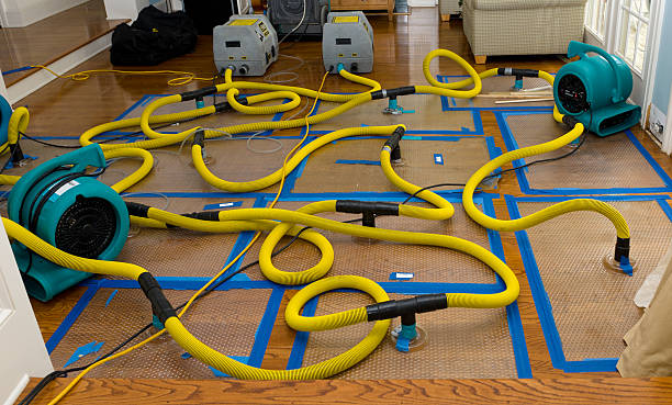 Professional Crawl Space Water Removal technician working in Hume, CA